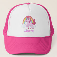 Pink Unicorn Rainbow Personalised Name
