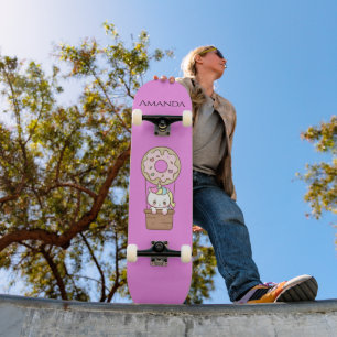 Pink unicorn skateboard