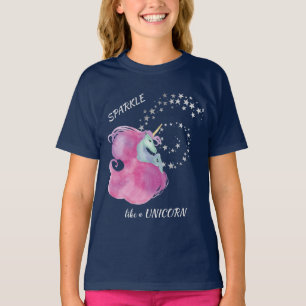 Pink Unicorn Star Sparkle T-Shirt
