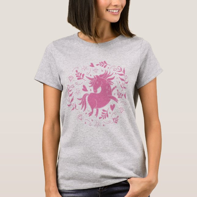 Pink Unicorn T-Shirt (Front)
