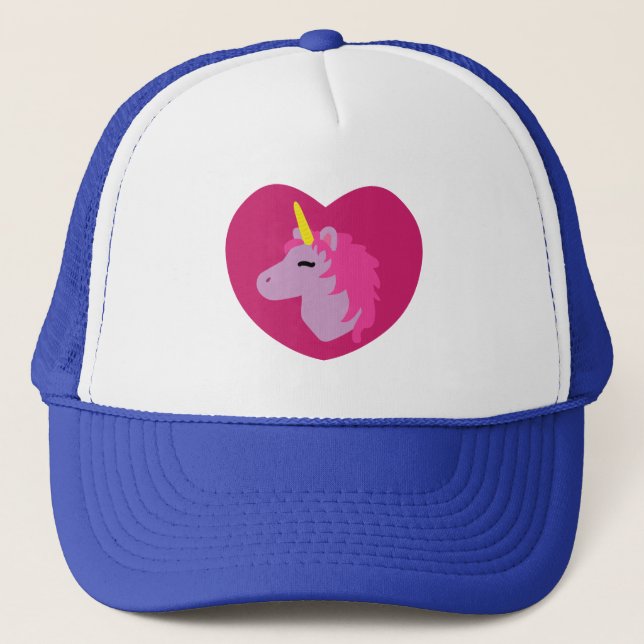 Pink Unicorn Trucker Hat (Front)