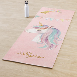 Pink Unicorn Yoga Mat
