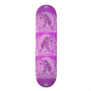 Pink Unicorns Skateboard