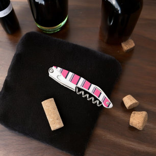 Pink Uniform Stripes Corkscrew