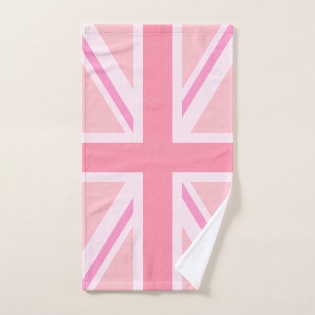 Pink Union Jack/Flag Hand Towel (Hand Towel)