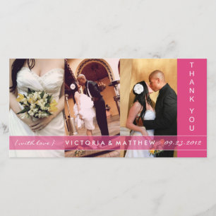PINK UNION WEDDING THANK YOU CARD