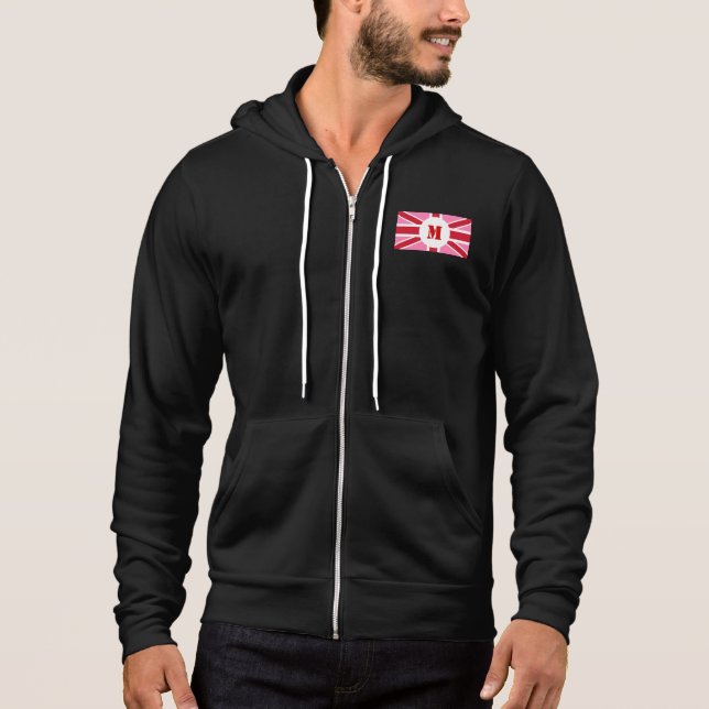 Pink United Kingdom flag Sweatshirt Jacket (Front)