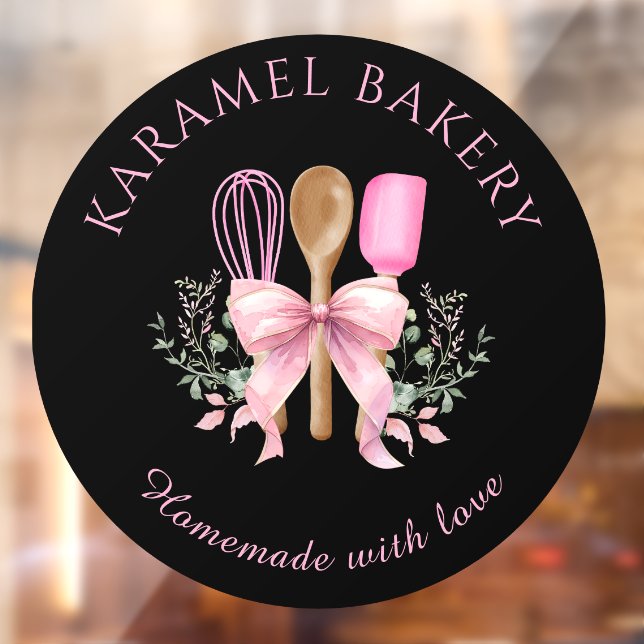 Pink Utensils Bakery cooking Window Cling (Sheet 2)