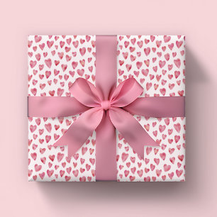 Pink Valentine Heart Wrapping Paper