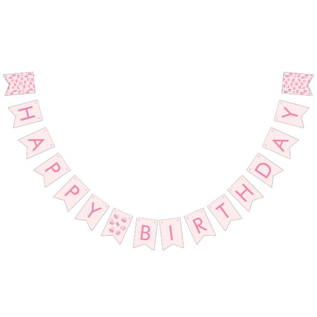 Pink Valentine Hearts Birthday Party Decor  Bunting (All)