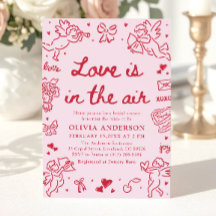 Pink Valentine Love is in the Air Bridal Shower