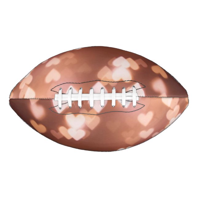 PINK VALENTINE"S DAY HEARTS AMERICAN FOOTBALL (Front)