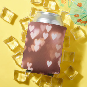 PINK VALENTINE"S DAY HEARTS CAN COOLER