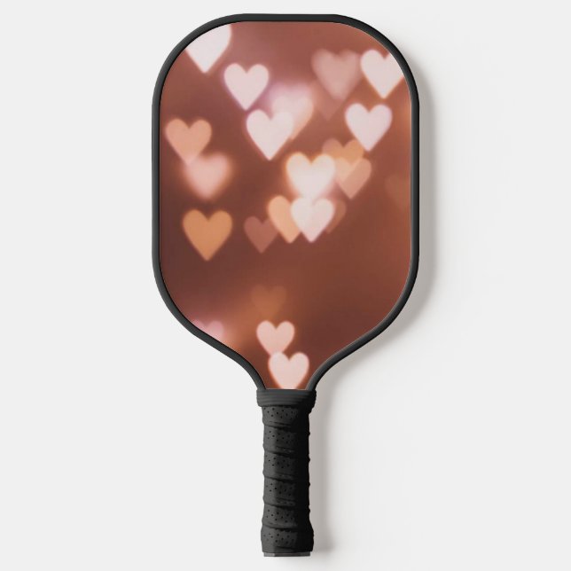 PINK VALENTINE"S DAY HEARTS PICKLEBALL PADDLE (Front)
