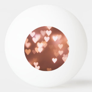 PINK VALENTINE"S DAY HEARTS PING PONG BALL