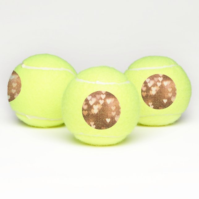 PINK VALENTINE"S DAY HEARTS TENNIS BALLS (Multi)