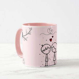 Pink Valentine’s Day Monogram Coffee Mug