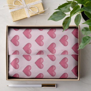 Pink Valentine's Day Heart Shape Pattern Tissue Paper