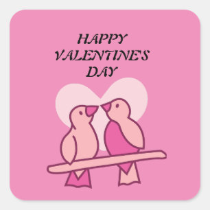 Pink Valentine's day  Square Sticker