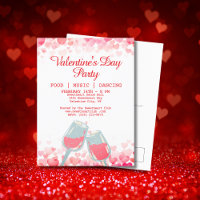 Pink Valentine's Party Food Music Dancing Club