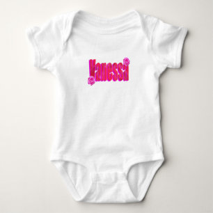 Pink Vanessa Name, Baby Bodysuit
