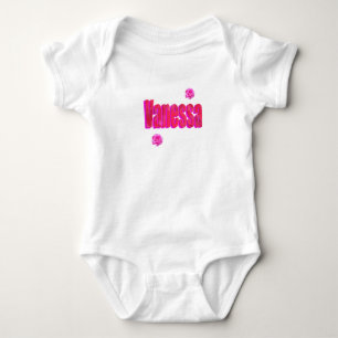 Pink Vanessa Name, Baby Bodysuit
