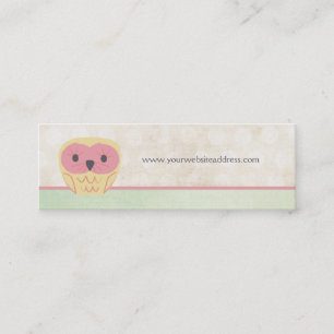 Pink Vanilla Lemon Owl Business Skinny Card