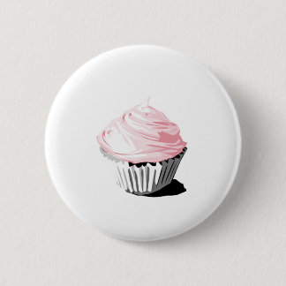 Pink vector cupcake template products 6 cm round badge