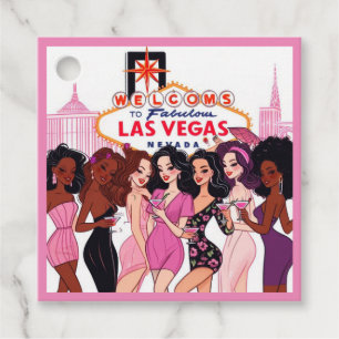 Pink Vegas Bachelorette Party Favour Tags