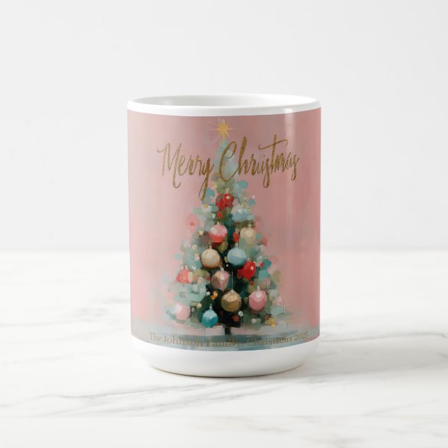 Pink Velvet Christmas Tree Mug  (Center)
