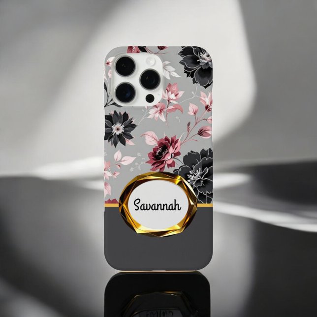  Pink Velvet Floral Armour Case-Mate iPhone Case (Creator Uploaded)