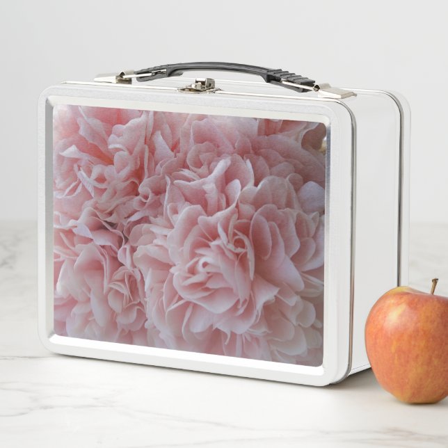 Pink velvet flowers Mallow Metal Lunch Box (In Situ)
