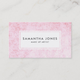 Pink Velvet Texture Modern Make Up Artist Business Card