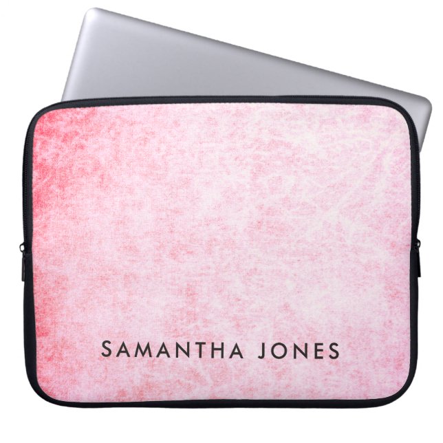 Pink Velvet texture pattern Laptop Sleeve (Front)