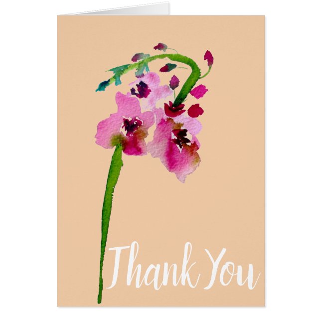 Pink Verbascum floral  flower thank you (Front)