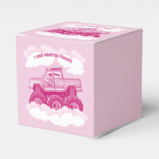Pink Version I Love Monster Trucks Image     Favour Box
