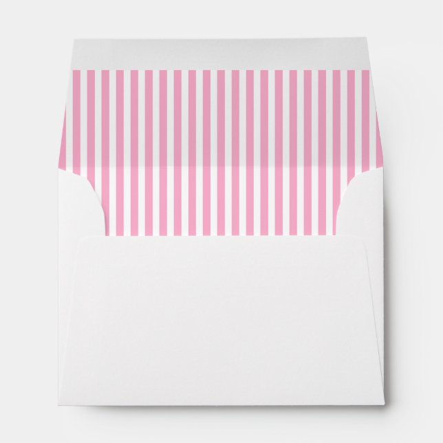 Pink Vertical Stripe Lined Envelopes (Back (Bottom))