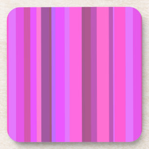 Pink vertical stripes coaster
