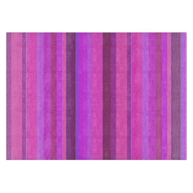 Pink vertical stripes cutting board (Front)