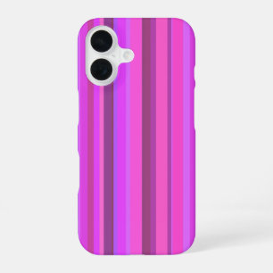 Pink vertical stripes iPhone 16 case
