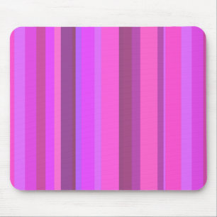 Pink vertical stripes mouse mat