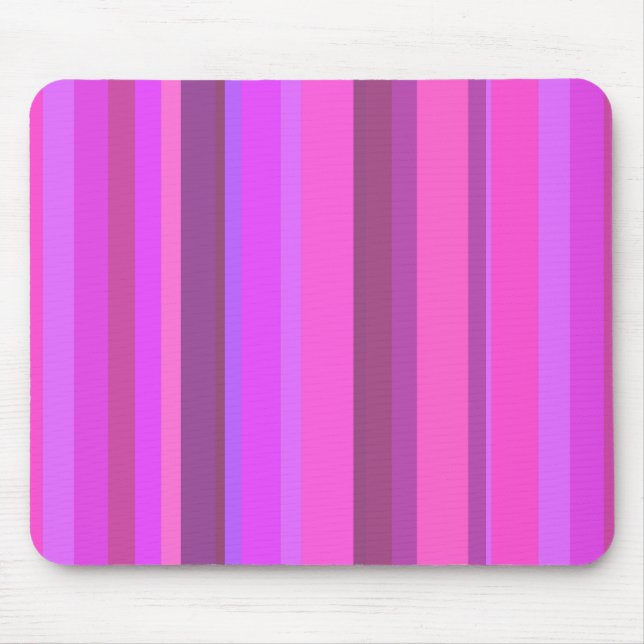 Pink vertical stripes mouse mat (Front)