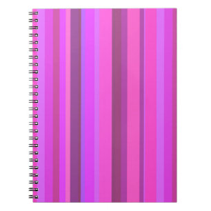 Pink vertical stripes notebook