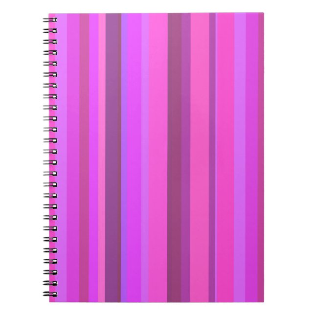 Pink vertical stripes notebook (Front)