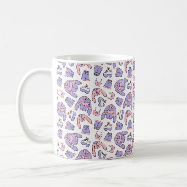 Pink Vibes 90s Fashion  Coffee Mug (Left)
