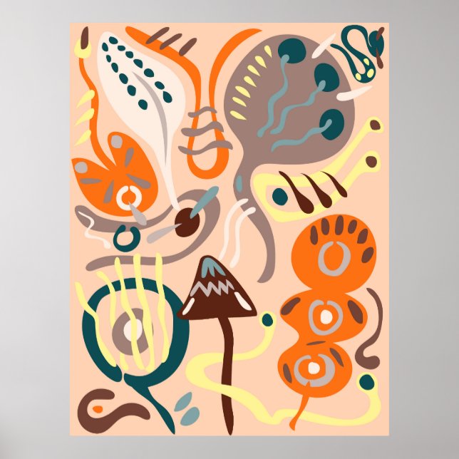 Pink vibrant flowers poster (Front)