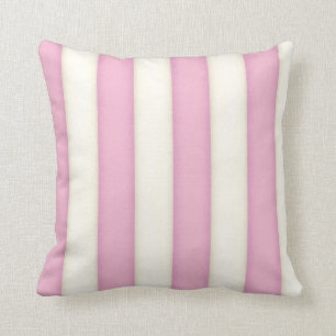 Pink Victorian Stripes Cottage Style Cushion