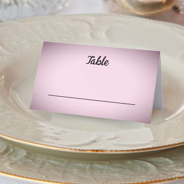 Pink Vignette Wedding Place Card (Pink Vignette Wedding Place Card)