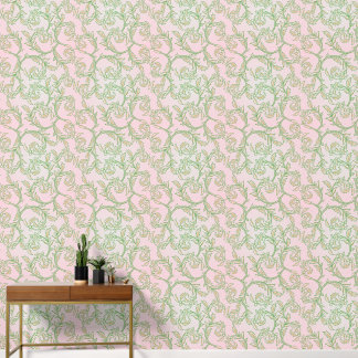 Pink Vine Floral Wallpaper