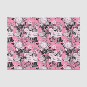Pink Vintage Alice Teatime Tissue Paper